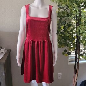 Old Navy Red Velvet Mini Dress with Pockets